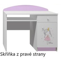 Písací stôl RUŽOVÁ PRINCEZNA - TYP A