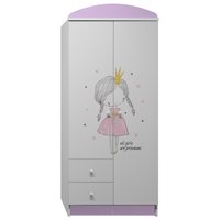Šatníková skriňa RUŽOVÁ PRINCEZNA - TYP E