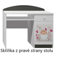 Písací stôl OVEČKA S KYTIČKAMI - TYP A