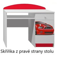 Písací stôl ČERVENÝ ŠPORTIAK - TYP A