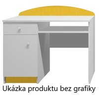 Písací stôl FAREBNÁ SRDIEČKA - TYP A