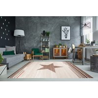 Moderné kusový koberec MAROKO - CENTER STAR krémový L916B
