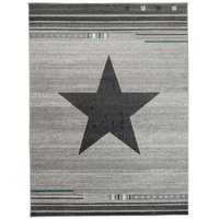 Moderné kusový koberec MAROKO - CENTER STAR svetlo šedý L916C