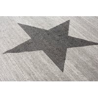 Moderný kusový koberec MAROKO - CENTER STAR svetlo šedý L916C