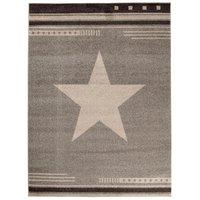 Moderné kusový koberec MAROKO - CENTER STAR tmavosivý L916A