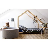 Detská posteľ z masívu DOMČEK s komínom 200x140 cm