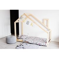 Detská posteľ z masívu DOMČEK s komínom 190x90 cm