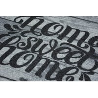 Rohožka "Home sweet home" - sivá s dekorom dreva