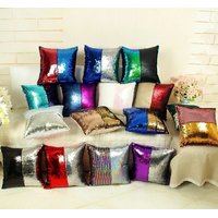 Flitrový vankúš černostříbrná