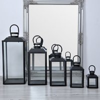 Čierne lucerny - 5 kusov