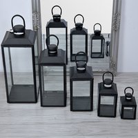 Čierne lucerny - 5 kusov