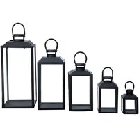 Čierne lucerny - 5 kusov