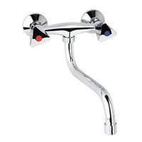 Drezová nástenná batéria, Kasia, 150 mm, s ramienkom rúrkovým ø 18 mm - 200 mm, chróm