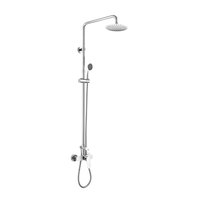 Sprchový set: batéria so sprch. súpravou, hadicou, ručné a tanierovou guľatou sprchou