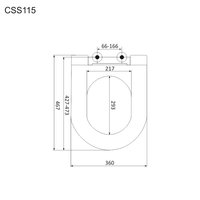 Samozatváracie WC sedátko, hranaté, duroplast, biele, s odnímateľnými pánty CLICK