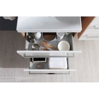 Kúpeľňová skrinka s keramický umývadlom 60 cm, biela / biela