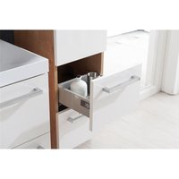 Kúpeľňová skrinka, závesná bez nožičiek, ľavá, biela / biela