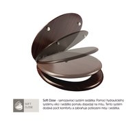 Samozatváracie WC sedátko, hranaté, duroplast, biele, s odnímateľnými pánty CLICK