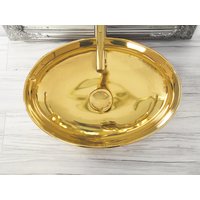 Keramické umývadlo CAROLA slim GOLD