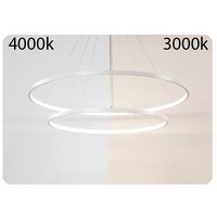 Stropné LED svietidlo VEGAS - kruhy 20 + 40 cm