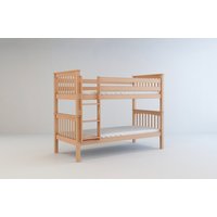 Detská poschodová posteľ z MASÍVU BUK - DAVID 200x90cm - prírodná