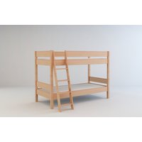 Detská poschodová posteľ z MASÍVU BUK - ERIK 200x90cm - prírodná
