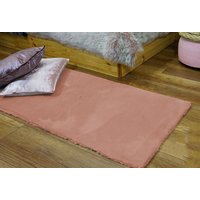 Kusový koberec CHRISTIANIA - svetlo ružový - imitácia králičie kožušiny