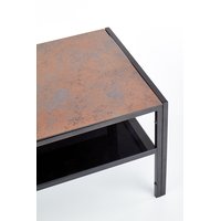 Konferenčný stolík ALFA - hnedý / čierny / sklenený