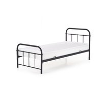 Kovová posteľ LINDA 200x90 cm - čierna