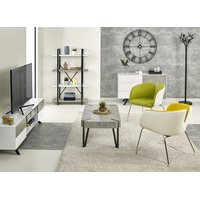 Televízny stolík STONE - betón / biely