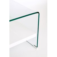 Konferenčný stolík ELA - sklenený / biely