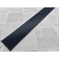 Sprchový žľab maxmax BLACK GLASS, sklenený kryt