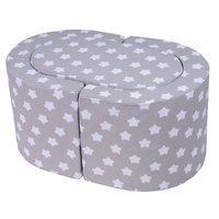 Detský set: kresielka + stolček Hviezdičkou sivý