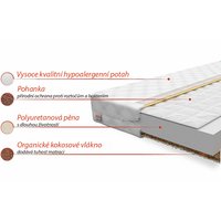 Detský matrac COMFORT 160x90x9 cm - kokos / pohánka