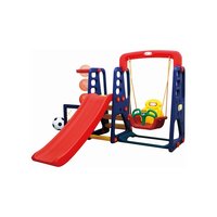 Detské ihrisko MAX - šmykľavka - hojdačka - futbalová bránka - basketbalový kôš - zelené