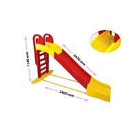 Detská šmýkačka MAX - 240x114x243 cm - červeno / žltá