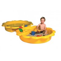 Detské pieskovisko a bazén 2v1 XXL SLNEČNICA - uzatvárateľné - 218x114x26 cm
