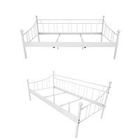 Kovová posteľ STEEL 200x90 cm - čierna