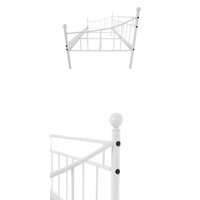Kovová posteľ STEEL 200x90 cm - čierna