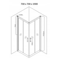 Sprchovací kút MAXMAX MEXEN RIO transparent - 70x70 cm, 860-070-070-01-00