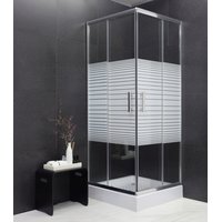 Sprchovací kút maxmax MEXEN RIO stripe - 70x70 cm, 860-070-070-01-20