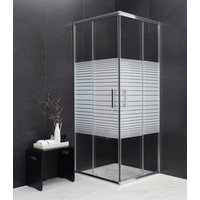 Sprchovací kút maxmax MEXEN RIO stripe - 70x70 cm, 860-070-070-01-20