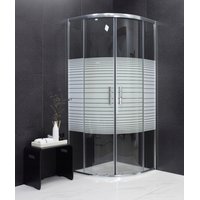 Sprchovací kút maxmax MEXEN RIO stripe - štvrťkruh 70x70 cm, 863-070-070-01-20