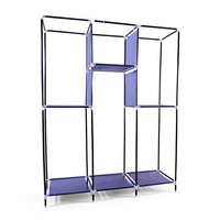 Textilné šatníková skriňa MAX 135x45x175 cm modrá