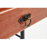 Nočný stolík z masívu CASTLE - čerešňa / kovový