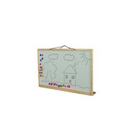 Drevená detská magnetická tabuľa na stenu - prírodné