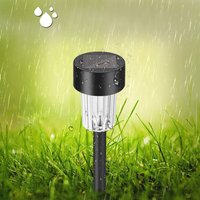 Záhradná LED solárna lampa do zeme 32x5,5 cm - čierna