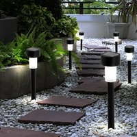 Záhradná LED solárna lampa do zeme 32x5,5 cm - čierna