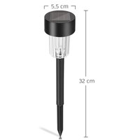 Záhradná LED solárna lampa do zeme 32x5,5 cm - čierna
