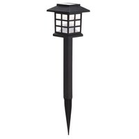 Záhradná LED solárna lampa do zeme 38x8,5 cm - čierna